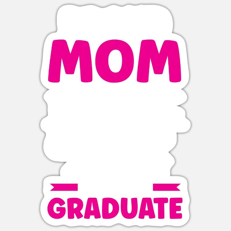 Stolze Mutter Eines Absolventen Abschluss Sticker Größe S (10 x 10 cm)