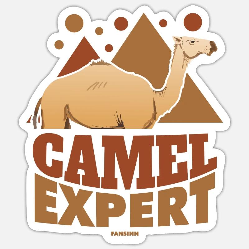 Camel Expert - Sticker Größe S (10 x 10 cm) - Mattweiß
