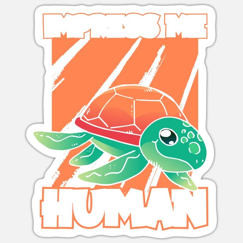 Turtle Sea Turtle - Sticker size S (10 x 10 cm) - white matte