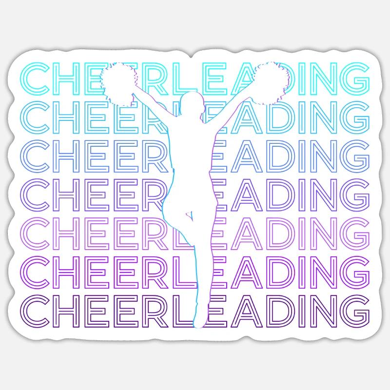 Cheerleading Cheerleader Retro Geschenk - Sticker Größe S (10 x 10 cm) - Mattweiß