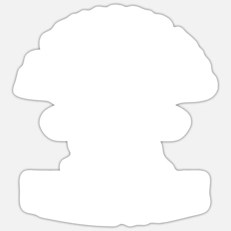WO GEHOBELT WIRD FALLEN SPÄNE - Sticker Größe S (10 x 10 cm) - Mattweiß