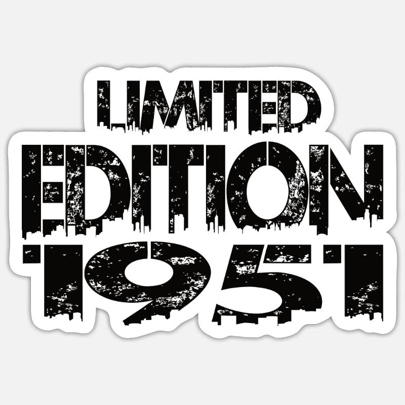 Édition limitée 1951 - Sticker taille S (10 x 10 cm) - blanc mat