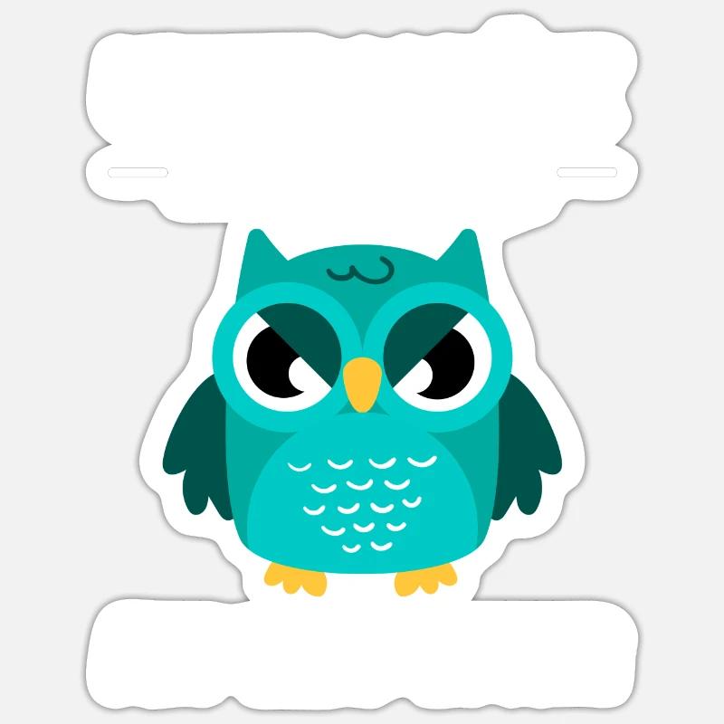 Lustiger Spruch Statement Sarkasmus Eulen Motiv Sticker Größe S (10 x 10 cm)