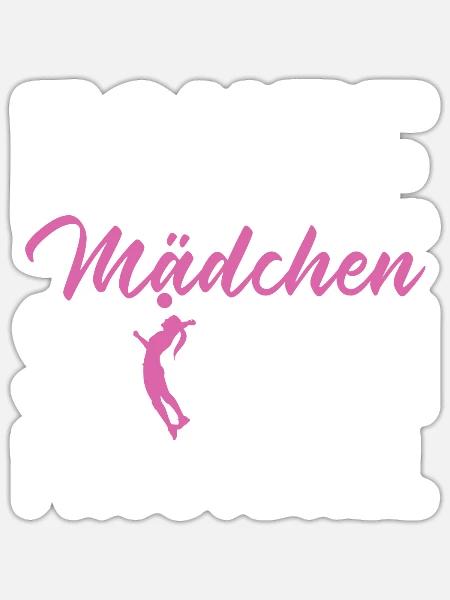 Echte Mädchen spielen Faustball Faustballerin - Sticker Größe S (10 x 10 cm) - Mattweiß