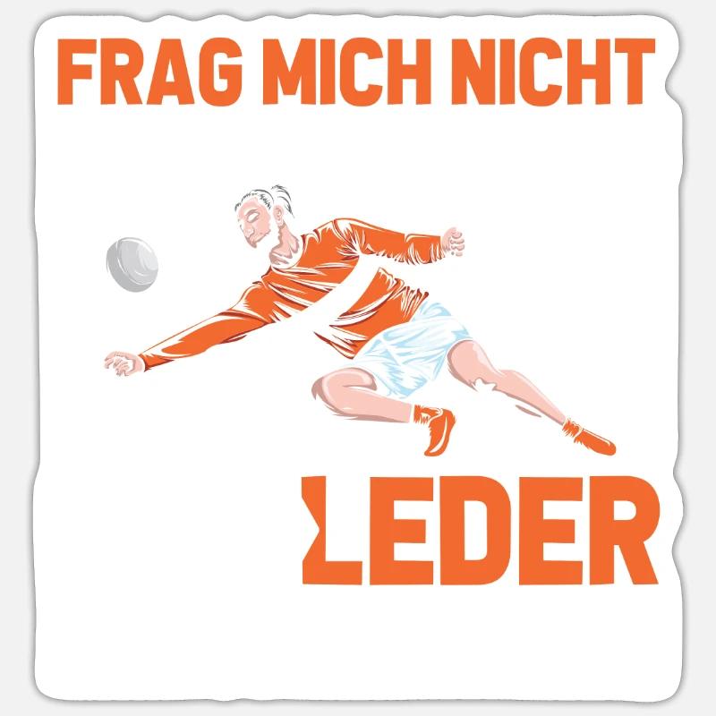 Frag mich nicht ich bin Faustballer | Faustball - Sticker Größe S (10 x 10 cm) - Mattweiß