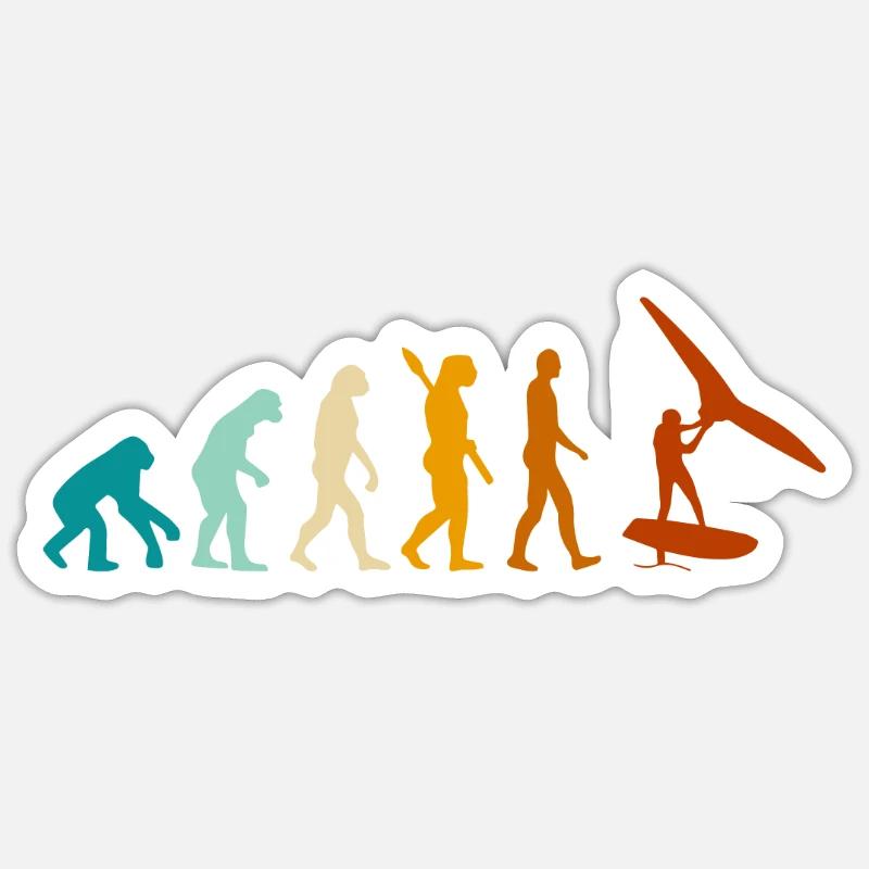Efoil Electric Hydrofoil Surfboard Evolution Wingf - Sticker Größe S (10 x 10 cm) - Mattweiß