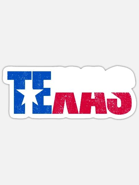 Texas Flagge patriotisch Lone Star State Texaner G - Sticker Größe S (10 x 10 cm) - Mattweiß