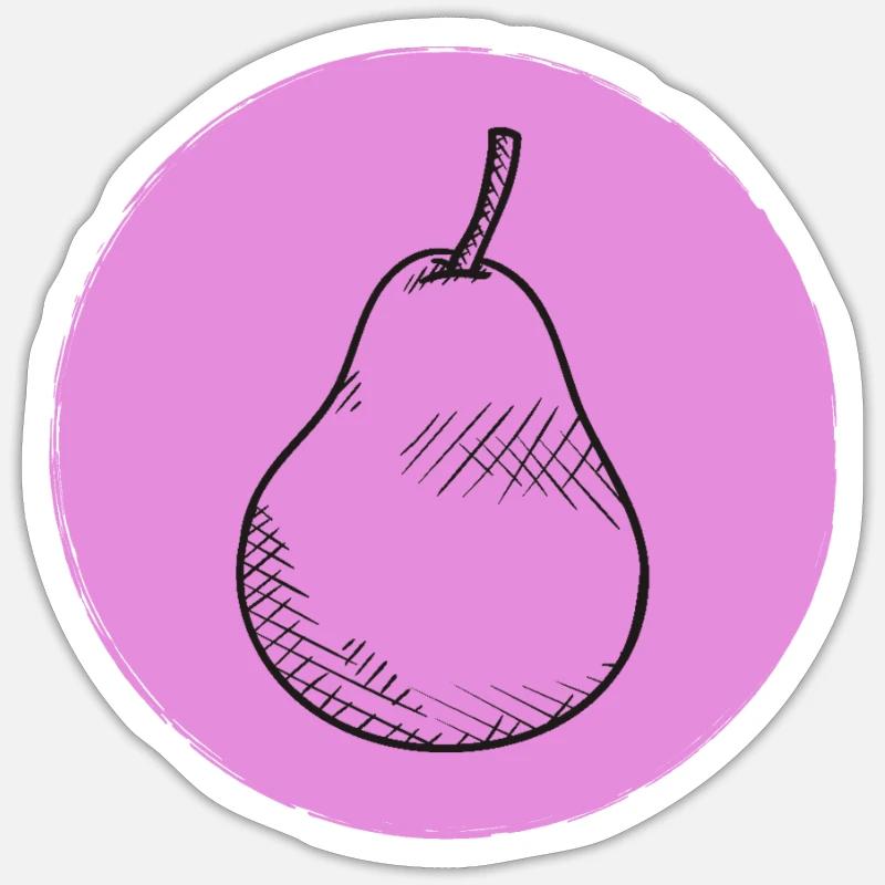 Pear - Sticker size S (10 x 10 cm) - white matte