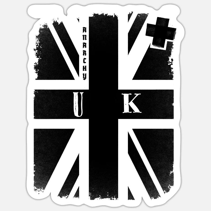 Drapeau du Royaume-Uni - Sticker taille S (10 x 10 cm) - blanc mat