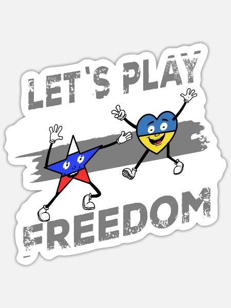 Frieden in der Ukraine - Sticker Größe S (10 x 10 cm) - Mattweiß