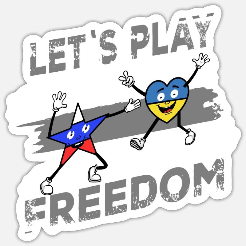 Frieden in der Ukraine - Sticker Größe S (10 x 10 cm) - Mattweiß