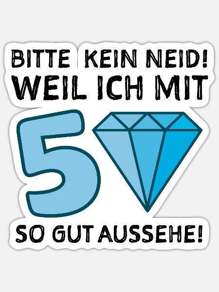 50 Jahre Glückwunsch Geburtstagsgruß - Sticker Größe S (10 x 10 cm) - Mattweiß