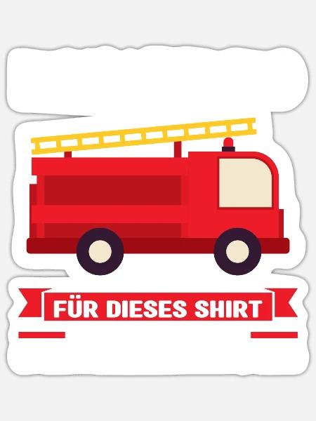 Kindergarten Feuerwehr Kita-Kind Geschenk - Sticker Größe S (10 x 10 cm) - Mattweiß