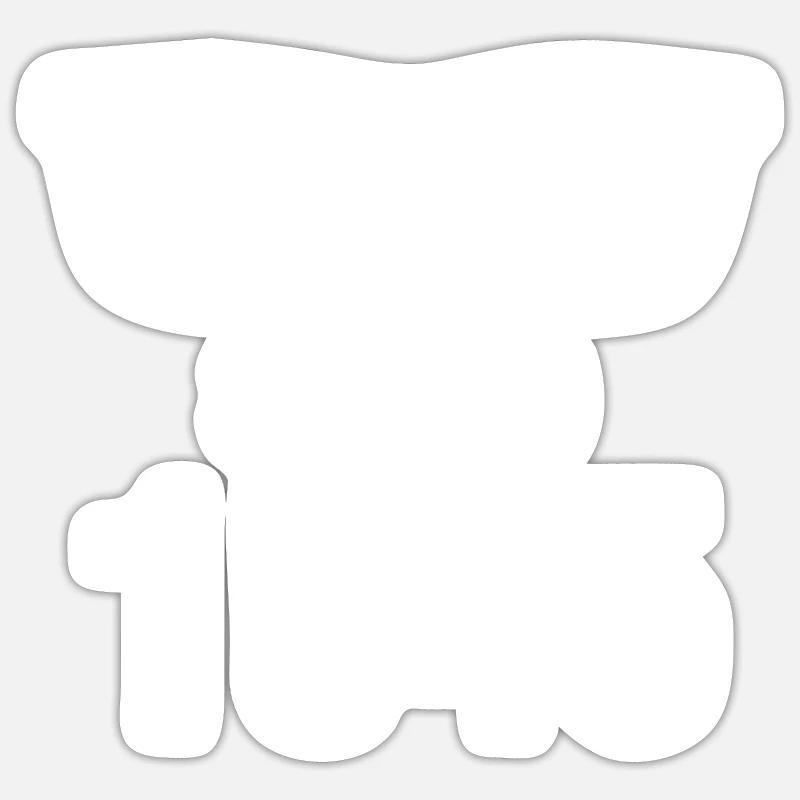 1945 - Sticker Größe S (10 x 10 cm) - Mattweiß
