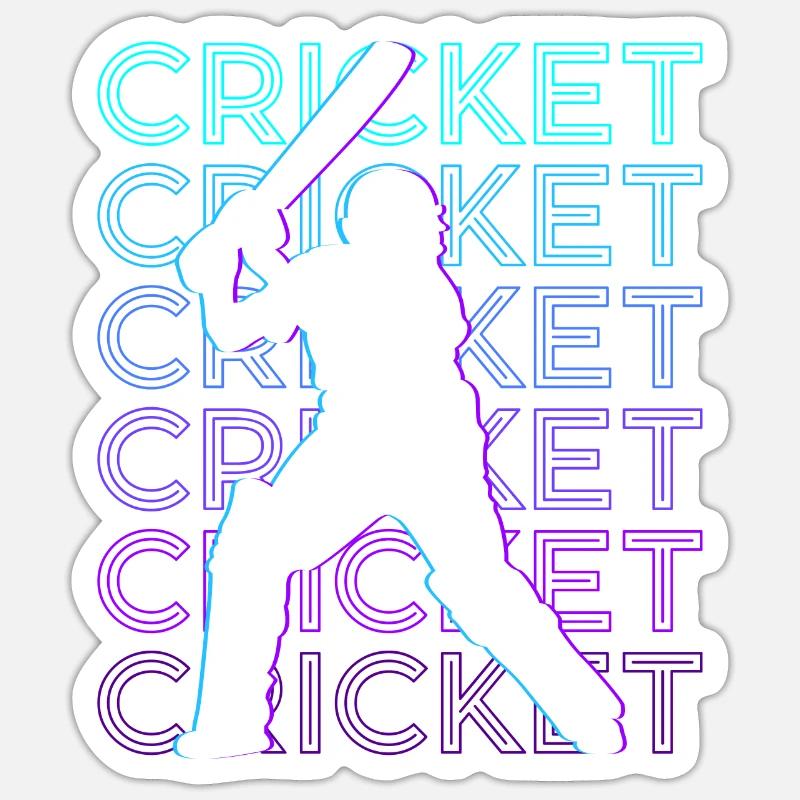 Cricket CricketEr Retro Gift - Sticker size S (10 x 10 cm) - white matte