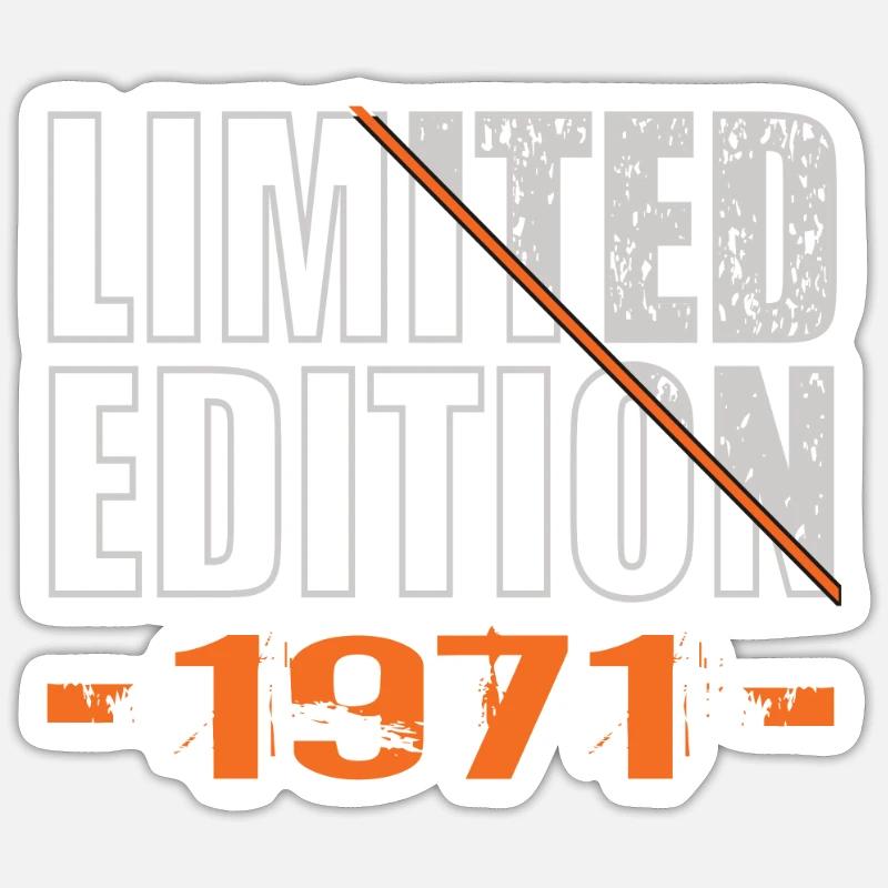 Édition limitée 1971 - Sticker taille S (10 x 10 cm) - blanc mat