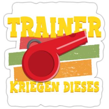 Nur die besten Trainer Fußball Fußballtrainer - Sticker Größe S (10 x 10 cm) - Mattweiß - Vorne