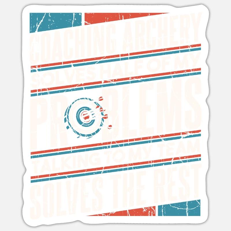 Bogenschütze Bogensport Pfeil Bogen Bogenschießen - Sticker Größe S (10 x 10 cm) - Mattweiß