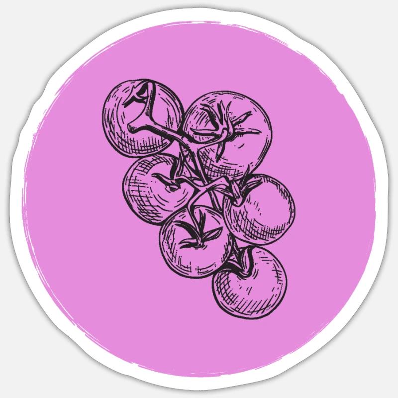 Cocktail tomatoes - Sticker size S (10 x 10 cm) - white matte