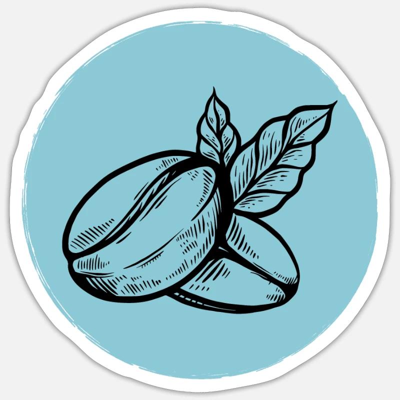 Coffee Coffee Bean - Sticker size S (10 x 10 cm) - white matte