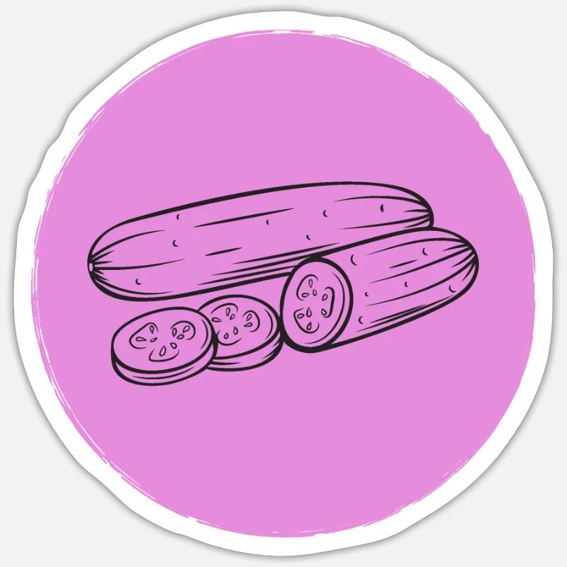 Cucumber - Sticker size S (10 x 10 cm) - white matte