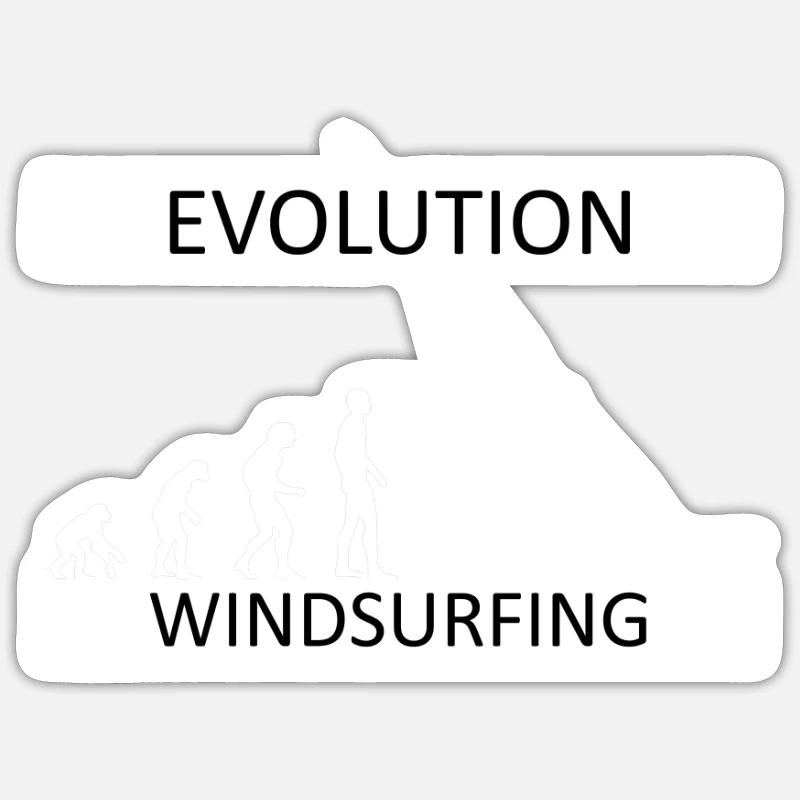 Evolution Windsurfing Windsurfen Sport Hobby Sticker size S (10 x 10 cm)