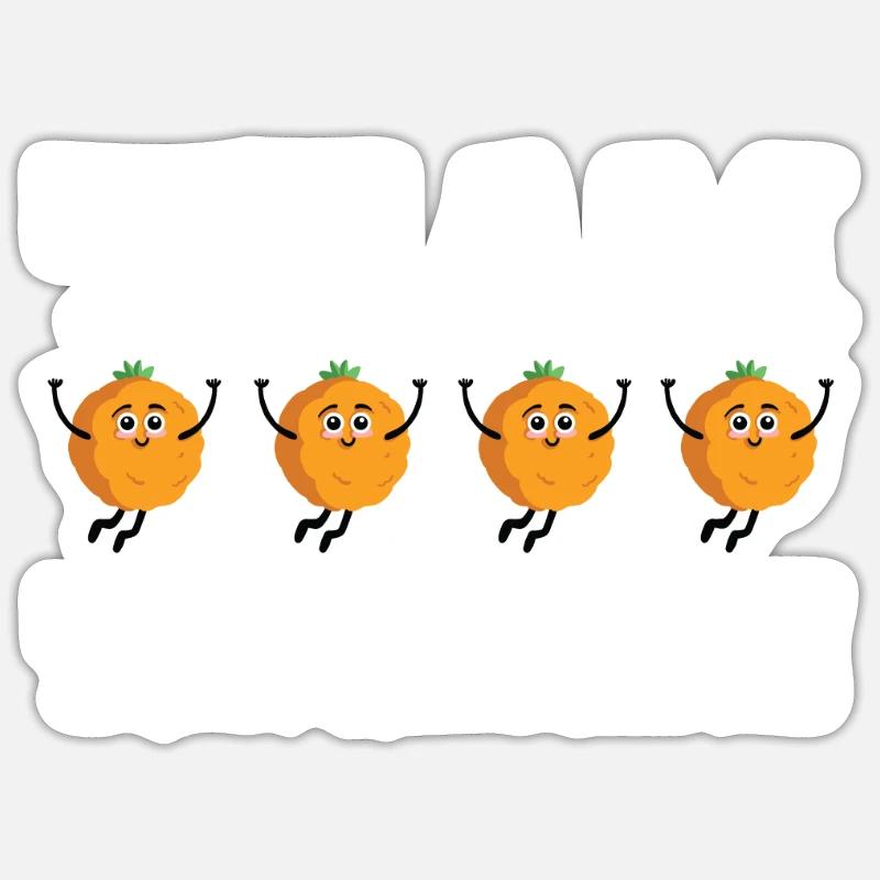 Mandarin - Sticker taille S (10 x 10 cm) - blanc mat