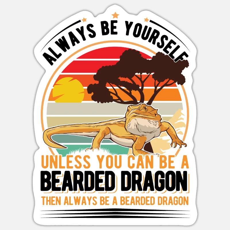 Bartagame Geschenk Bearded Dragon Sticker Größe S (10 x 10 cm)