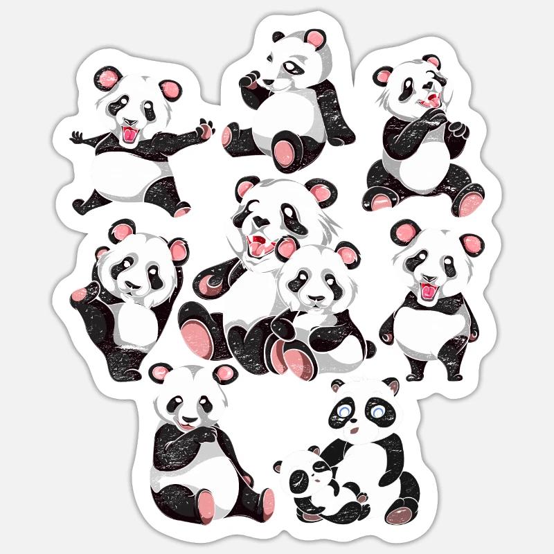 Panda Sticker Größe S (10 x 10 cm)