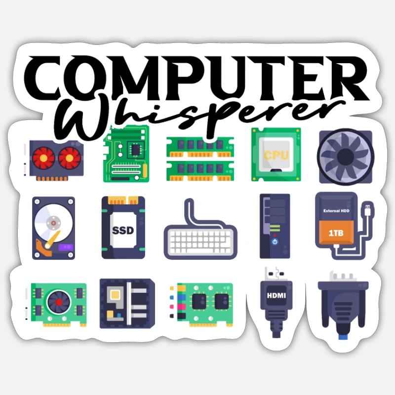 Computer Whisperer - Datenanalyst Sticker Größe S (10 x 10 cm)