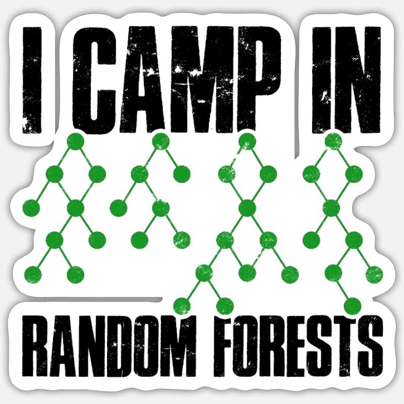 I camp in random forests - networks Sticker size S (10 x 10 cm)