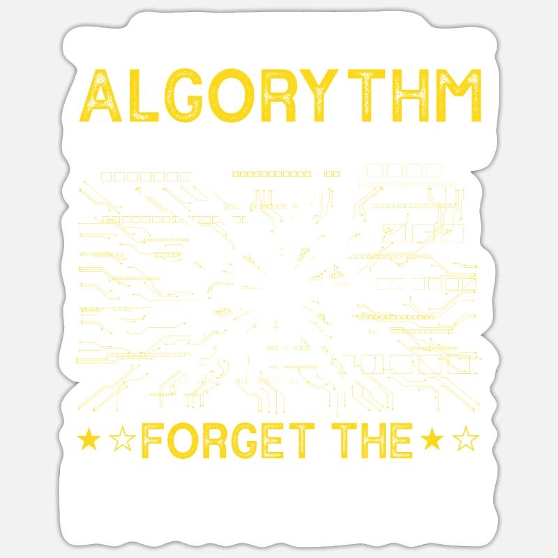 Programmeur d’algorithmes d’intelligence artificielle - Sticker taille S (10 x 10 cm) - blanc mat