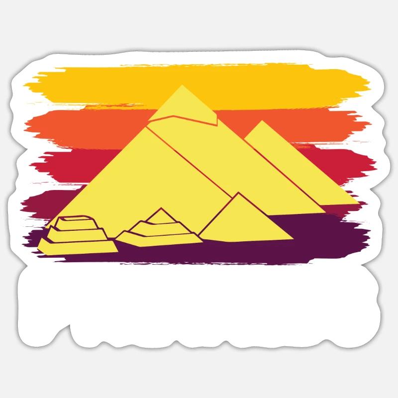Gizeh Pyramide Ägypten Sphinx Anubis Sticker Größe S (10 x 10 cm)