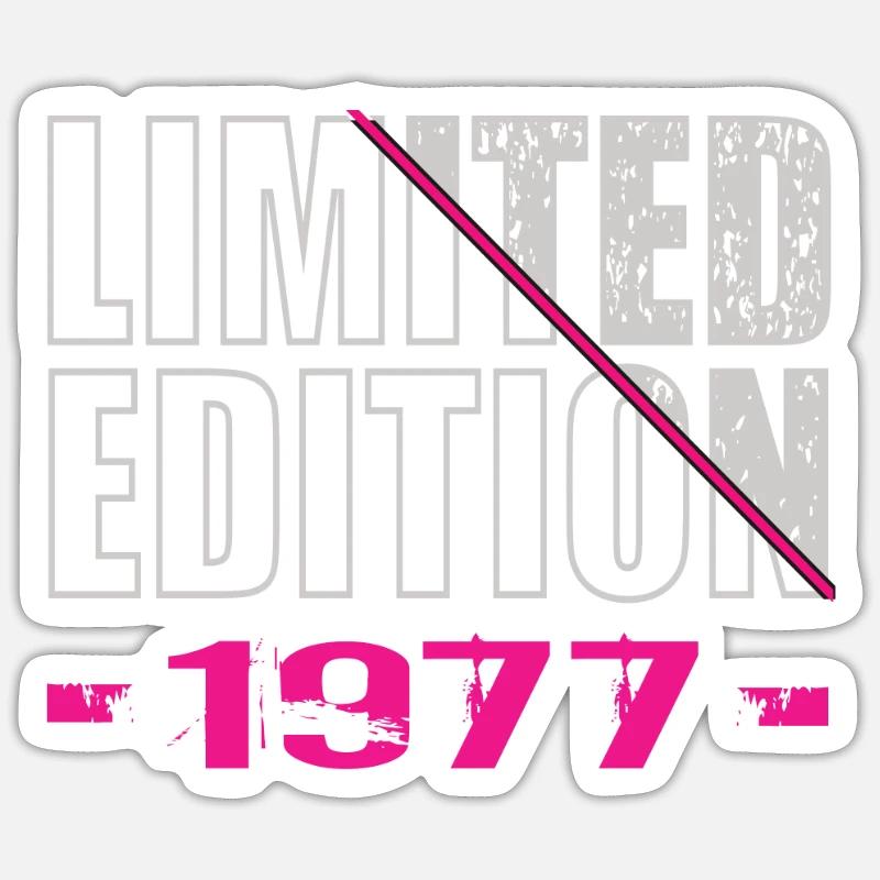 Édition limitée 1977 - Sticker taille S (10 x 10 cm) - blanc mat