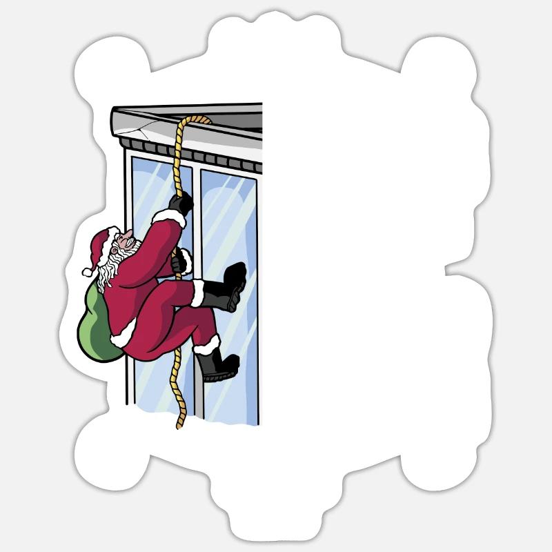 Klettern - Sticker Größe S (10 x 10 cm) - Mattweiß