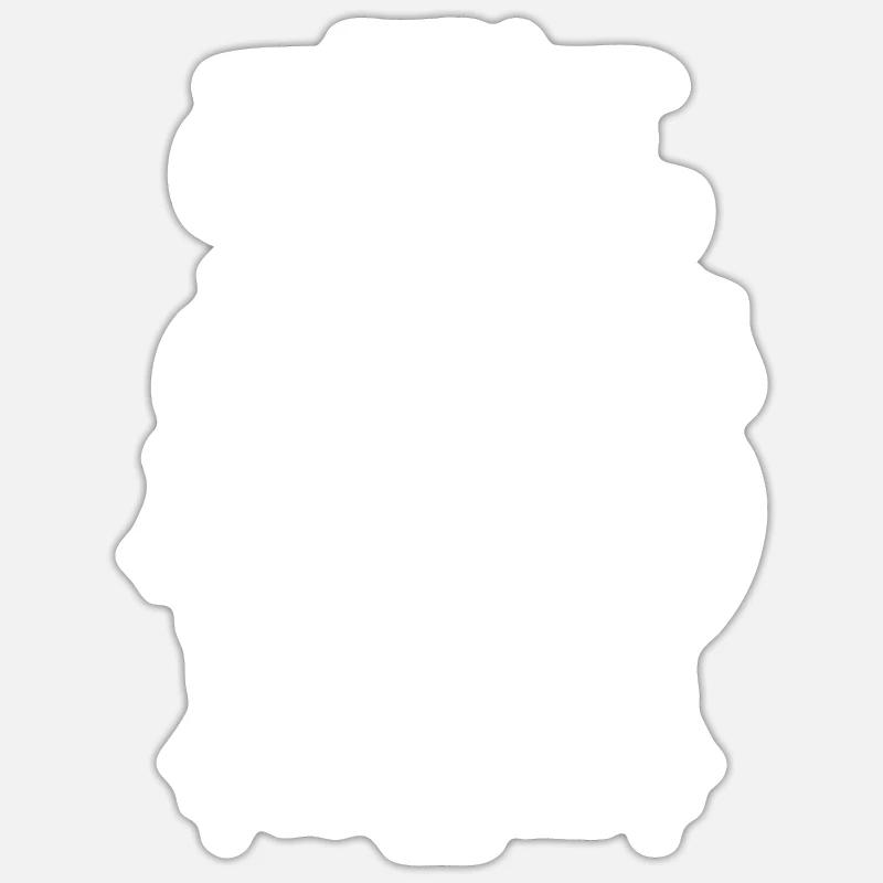 Cochon - Sticker taille S (10 x 10 cm) - blanc mat