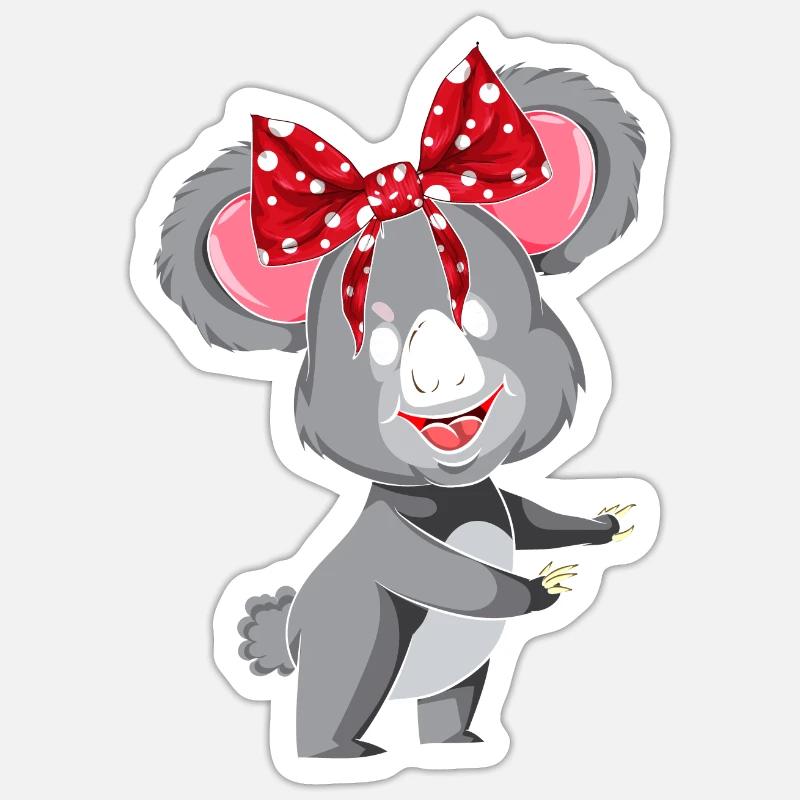 Koala - Sticker taille S (10 x 10 cm) - blanc mat