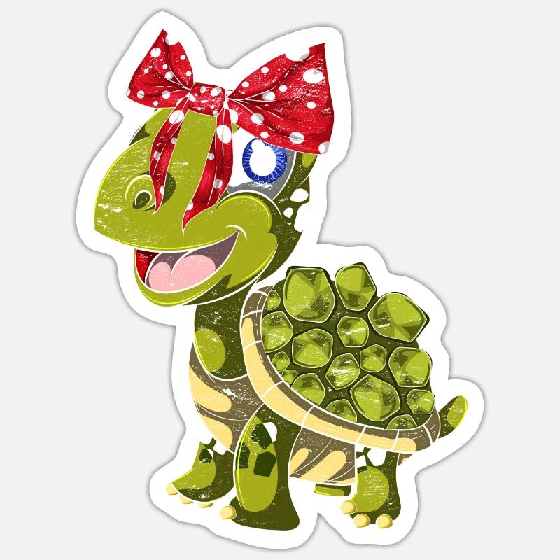 Tortue - Sticker taille S (10 x 10 cm) - blanc mat