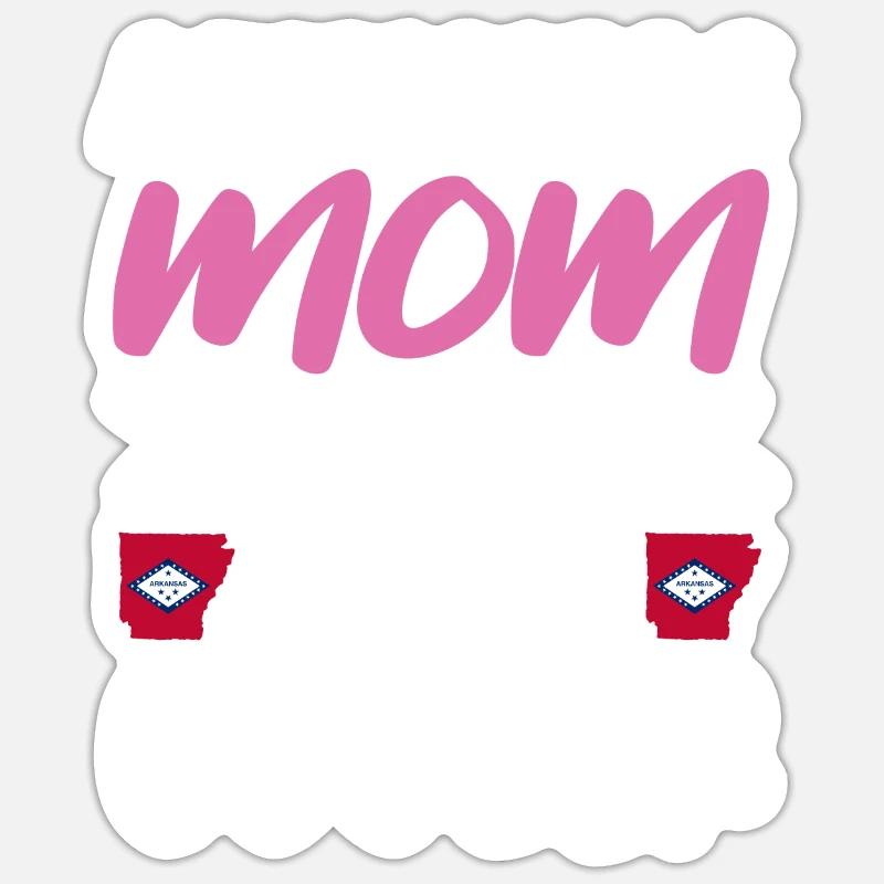 Arkansas mutter geschenk - Sticker Größe S (10 x 10 cm) - Mattweiß