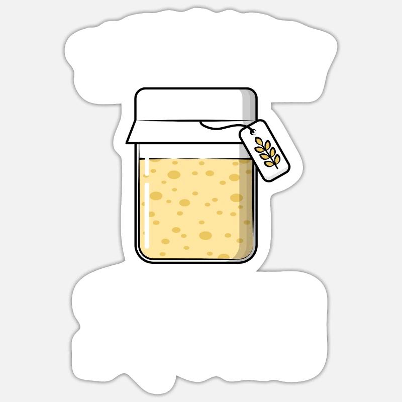 Sourdough Bread Baking Bakers Sourdough Starter Sticker size S (10 x 10 cm)