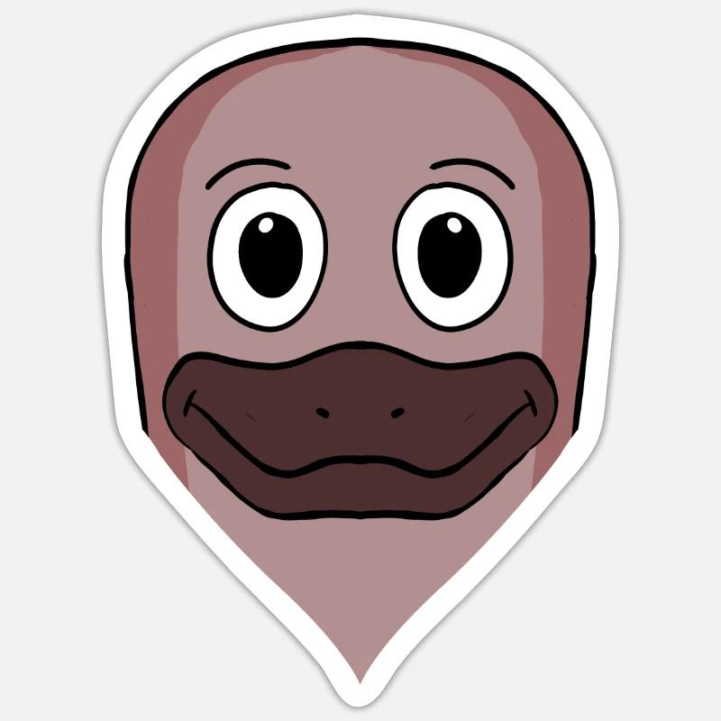 Platypus - Sticker size S (10 x 10 cm) - white matte