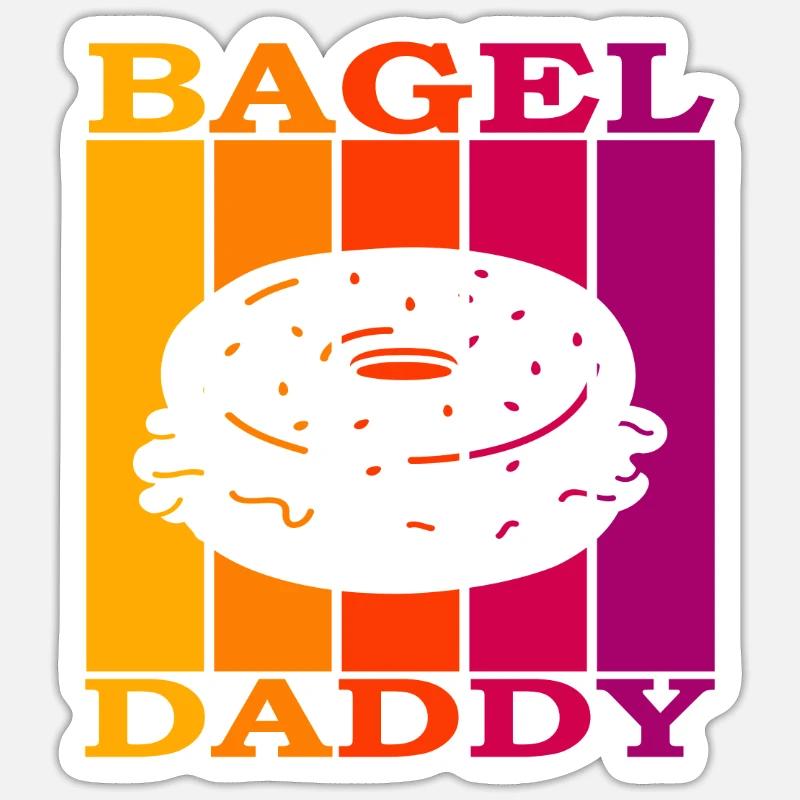 Bagel Daddy - Sticker size S (10 x 10 cm) - white matte