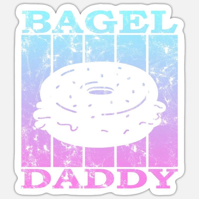 Bagel Daddy Sticker Größe S (10 x 10 cm)