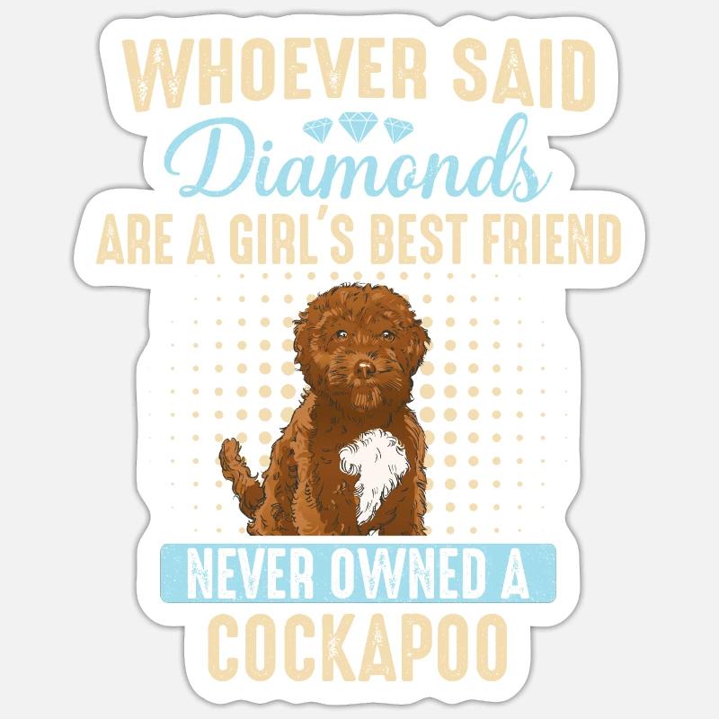 Cockapoo Hund Sticker Größe S (10 x 10 cm)