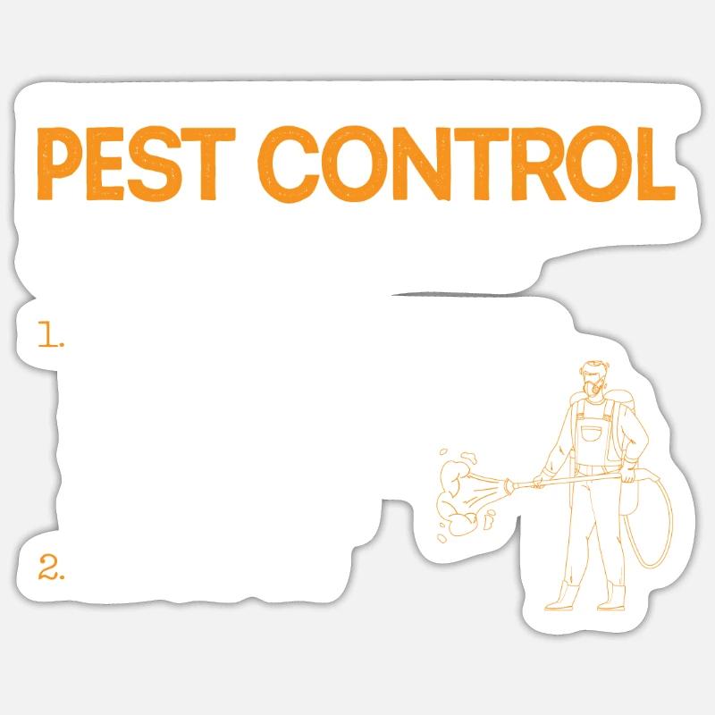 Kammerjäger Tierbekämpfung Schädlingsbekämpfung Sticker Größe S (10 x 10 cm)