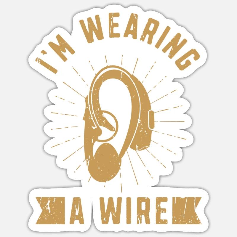 Ich trage einen Draht - Behinderung Sticker Größe S (10 x 10 cm)