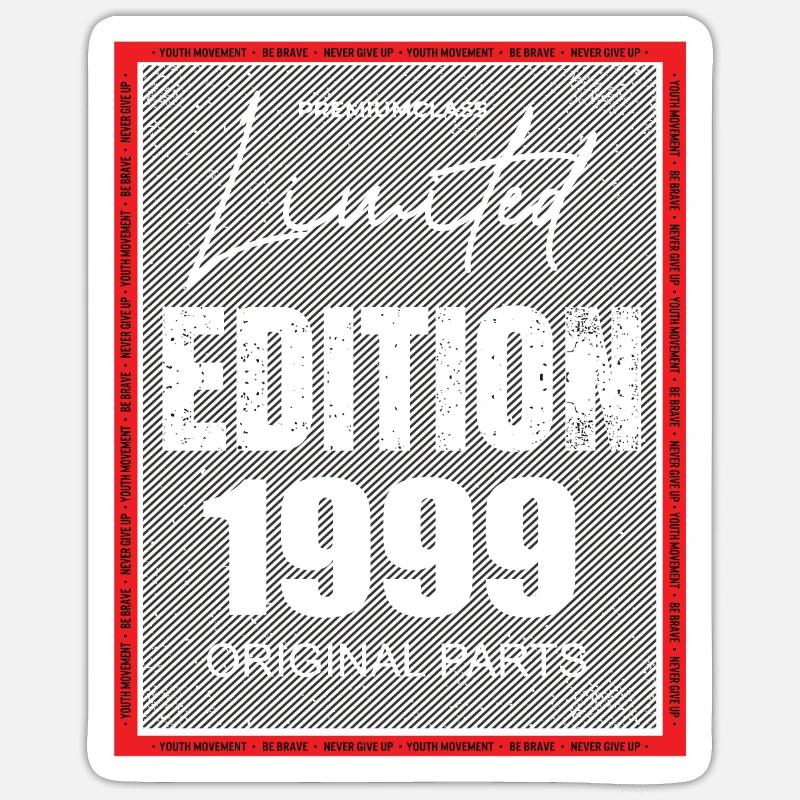 Édition limitée 1999 - Sticker taille S (10 x 10 cm) - blanc mat