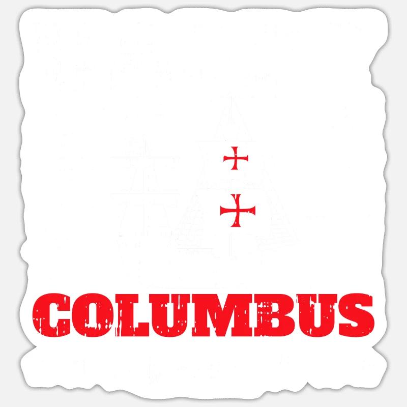 Christopher Columbus - Sticker Größe S (10 x 10 cm) - Mattweiß