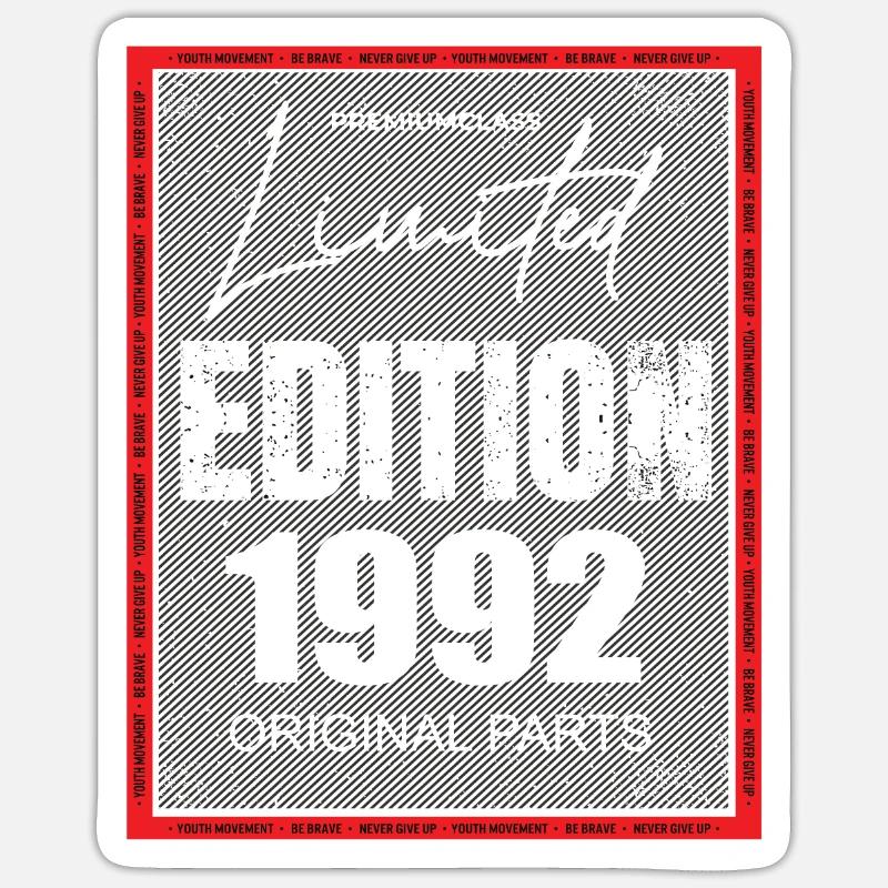 Édition limitée 1992 - Sticker taille S (10 x 10 cm) - blanc mat