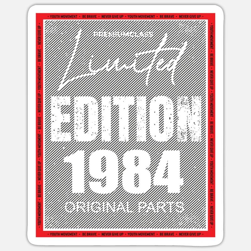 Édition limitée 1984 - Sticker taille S (10 x 10 cm) - blanc mat